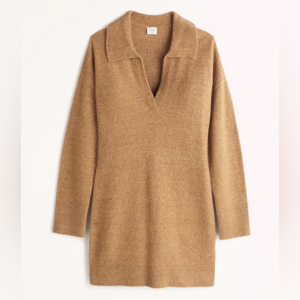 A&F Collared Easy Mini Sweater Dress